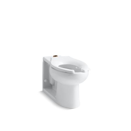 KOHLER Anglesey Floor-Mounted Top Spud Flushometer Bowl With Bedpan Lugs 4386-L-0